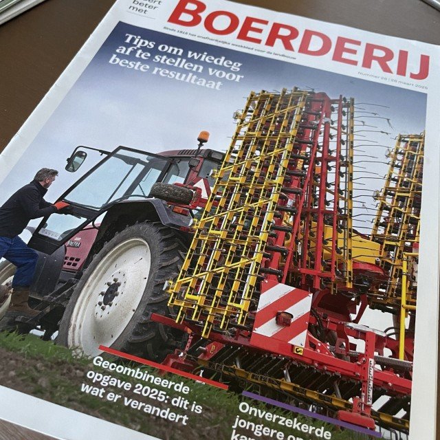 Landgoud op coverfoto vakblad Boerderij